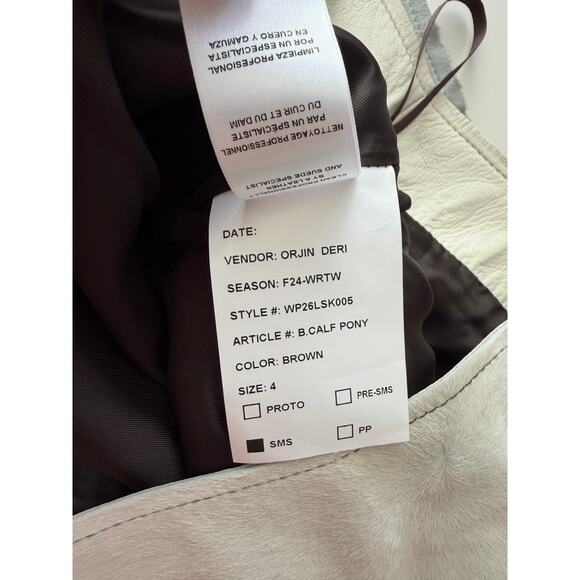 FRAME Pony Print 100% Calf Leather Calf Hair Mini Skirt , Sz 4 NWOT Unused - Picture 8 of 8